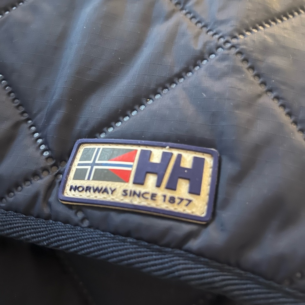 VintageHelly Hansen Navy Blue SVALBARD THERMO HOODED VEST BEAUTIFUL CONDITION